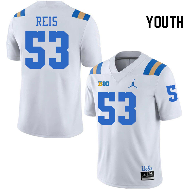 Youth #53 Jacob Reis UCLA Bruins College Football Jerseys Stitched-White